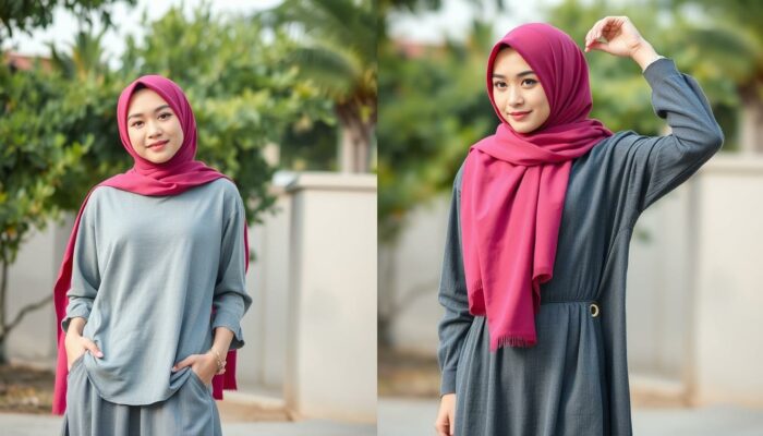 Baju Abu-abu Cocok dengan Jilbab Warna Apa untuk Tampil Santai?