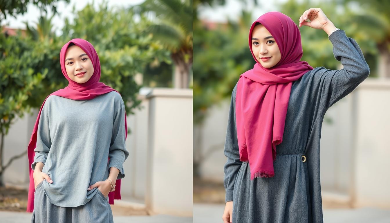 baju abu abu cocok jilbab warna apa