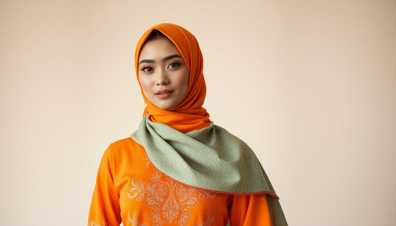 baju oren cocok dengan jilbab warna apa